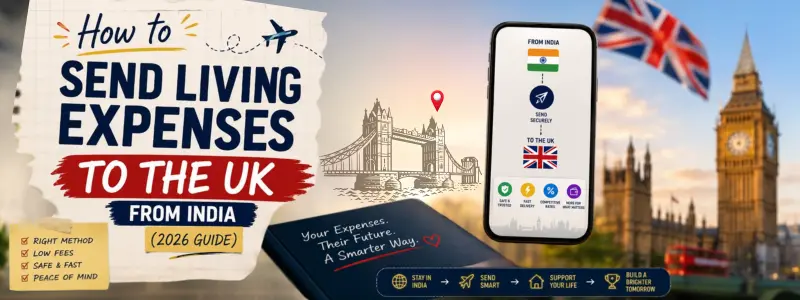 How to send living expenses to the UK from India